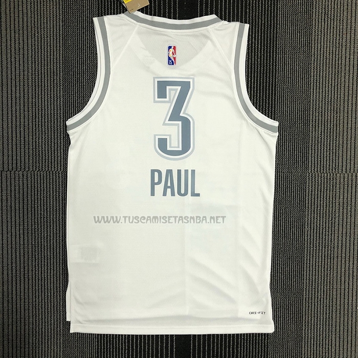 Camiseta Chris Paul NO 3 Oklahoma City Thunder Ciudad 2021-22 Blanco
